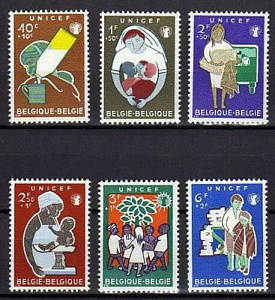 Бельгия, 1960, Программы ЮНИСЕФ, 6 марок
